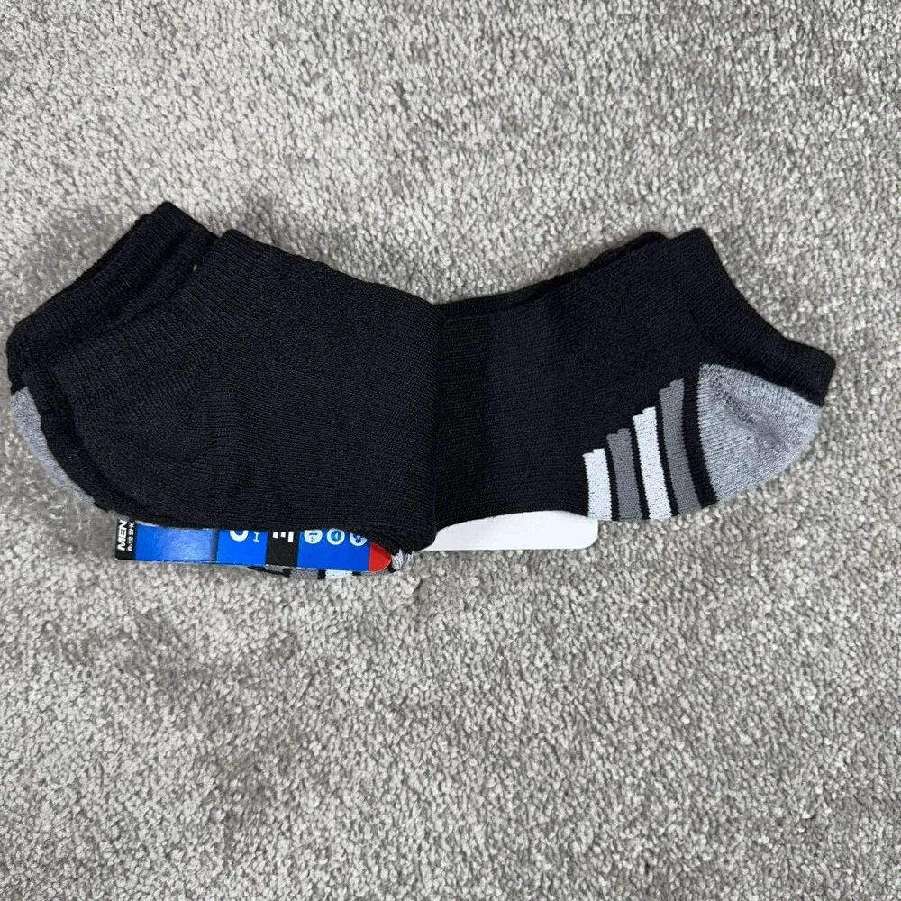 Hanes‎ Cool Dri Socks Black No Show Arch Support Men 6-12 - 3 Pair